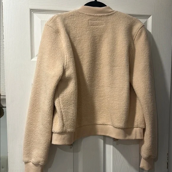 Blank NYC Cozy Beige Bomber Jacket - Picture 3 of 4